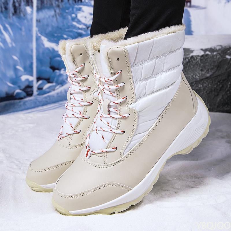 Lightweight thick soled autumn winter women's shoes high cut cold resistant warm simple anti slip wear-resistant cotton shoes