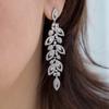 Huitan Gorgeous Women's Stud Earrings Full with Dazzling CZ Stone Sparkling Ear Piercing Earrings Party Jewelry