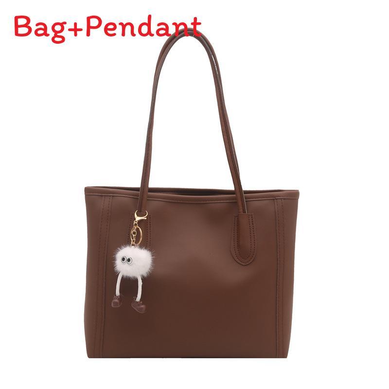 Retro Womens Oversized Tote Bag With Stitching Details And Internal Pouch For Commuting