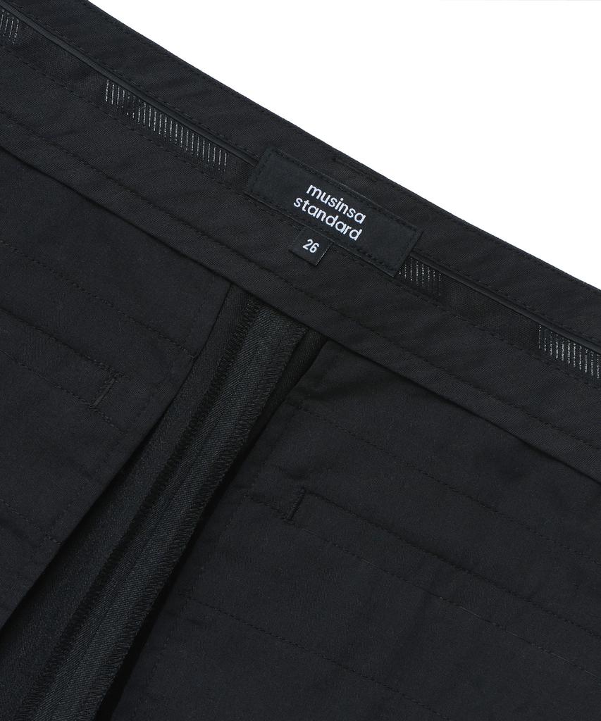 MUSINSA STANDARD WOMAN Women'S Real Wide Belted Slacks [Charcoal Gray]
