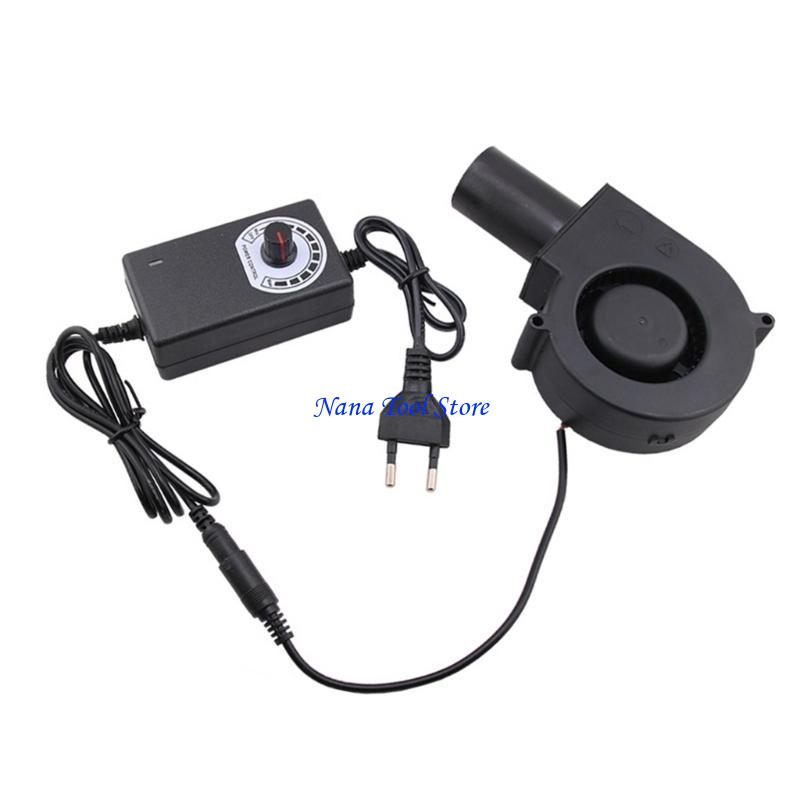 

31GJ Adjustable Speed Blower Fan for Waste Oil Burners 12V 35CFM With Variable Speed Suitable for BBQ Firewood Metal Smelting