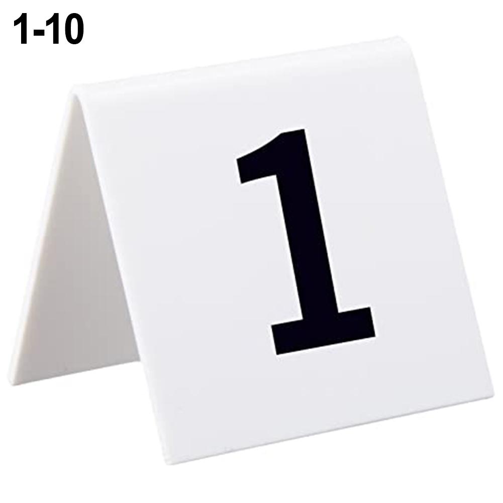 1 - 10 Table Numbering Table Number Acrylic Table Tent Sign