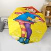 Pippi Longstocking Theme Automatic Umbrella, Lightweight & Portable, 8 Rib, Perfect for Outdoor Travel, Birthdays, Christmas, Gifts.