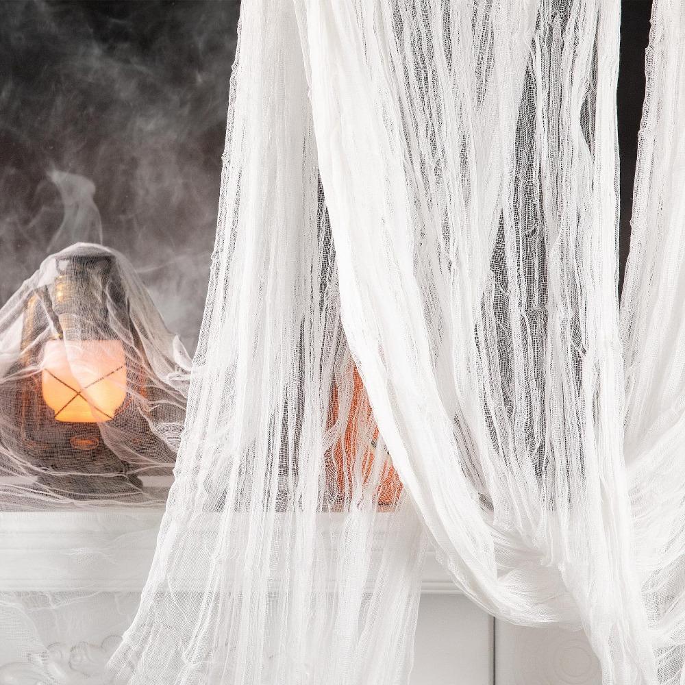 DIY Nightclub Ghost Festival Decoration Props Bar Ghost House Gauze Scary Ragged Cloth  Party