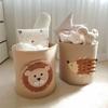 High-value Large Capacity Cartoon Animal Felt Storage Bucket Washable Laundry Basket Dirty Clothes Hamper