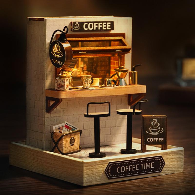 Mini Miniature Doll House DIY Small House Kit Making Room Toys Home Bedroom Decorations With Furniture Wooden Craft DollHouses