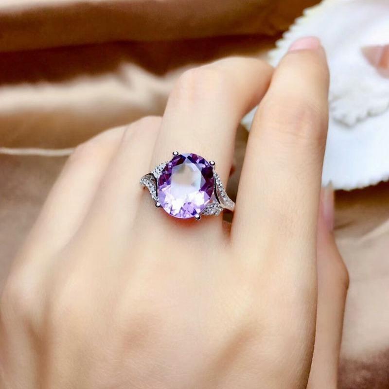 Lindon Classico Lega di Rame Anello con Zirconi Gioielli da Donna Promessa di Matrimonio Regalo per Feste