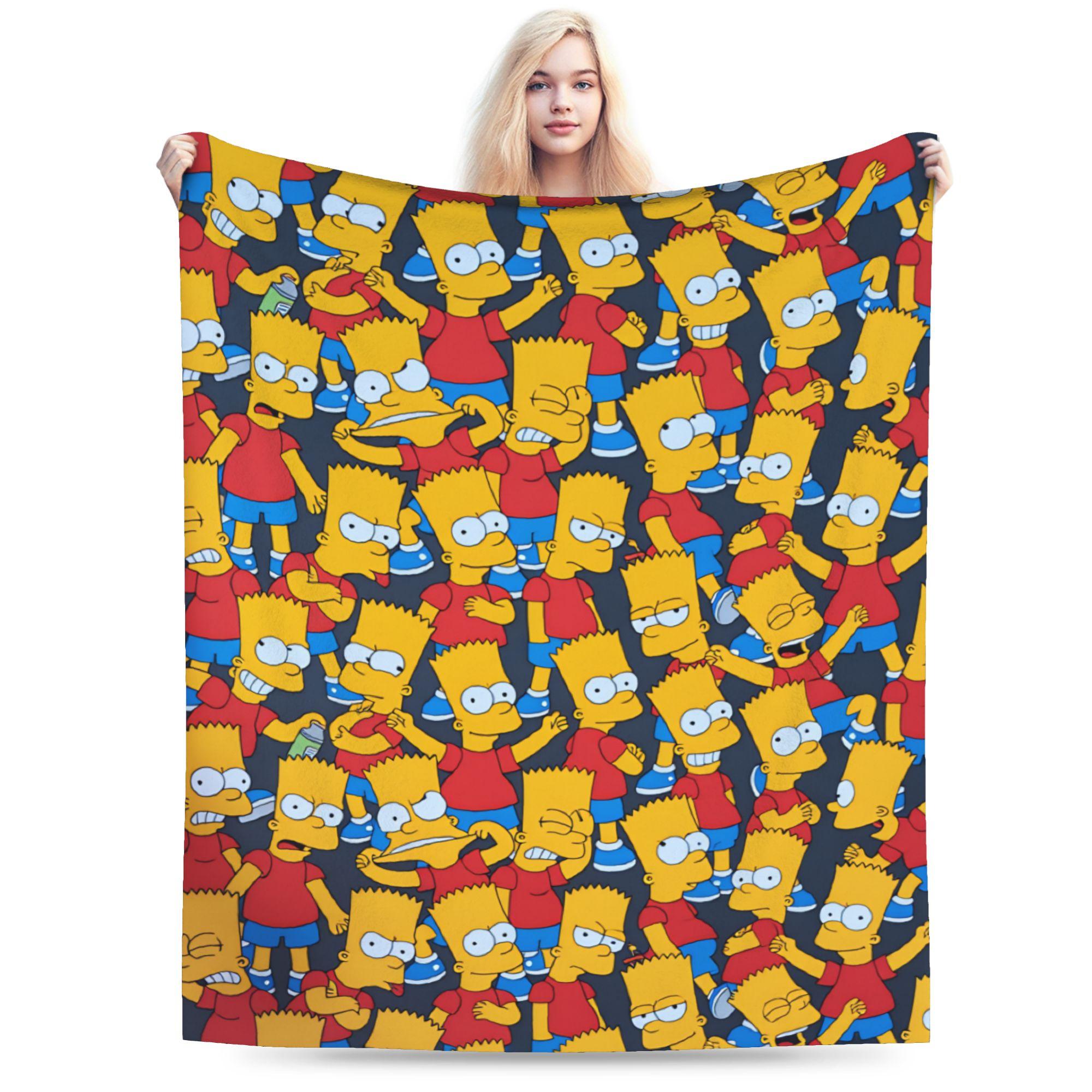 Soft Cozy Blanket Picnic Crazy Homer S-Simpsons Throw Blanket Print Bedspread For Home Decor 75x90cm