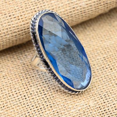 Beautiful Tanzanite Gemstone Handmade 925 Sterling Silver Ring Jewelry