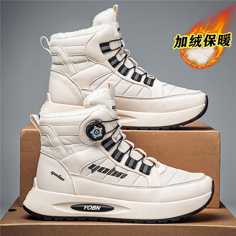 Men Boots 2025 New Winter Slippers Warm Men Shoes Waterproof Non-Slip Plush Sneakers Male Tenis Shoes Boots Men Sneakers Winter