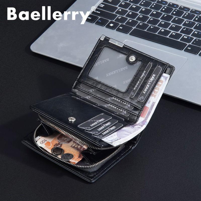New Men's Short Wallet European American Retro Business Small High-end Zipper Zero