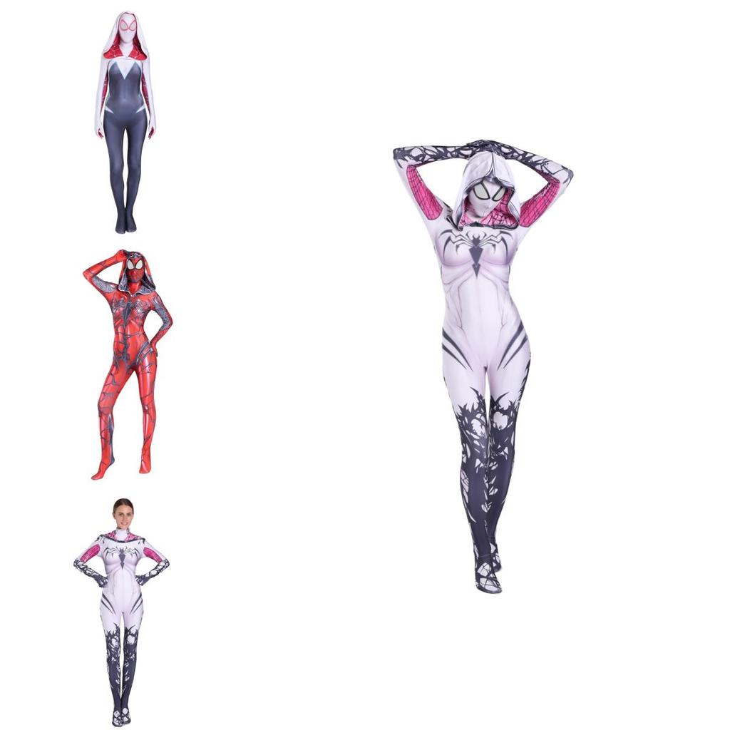 Stylish Spider Gwen Stacy Costume For Women Featuring Unique Spider-man Design For Halloween