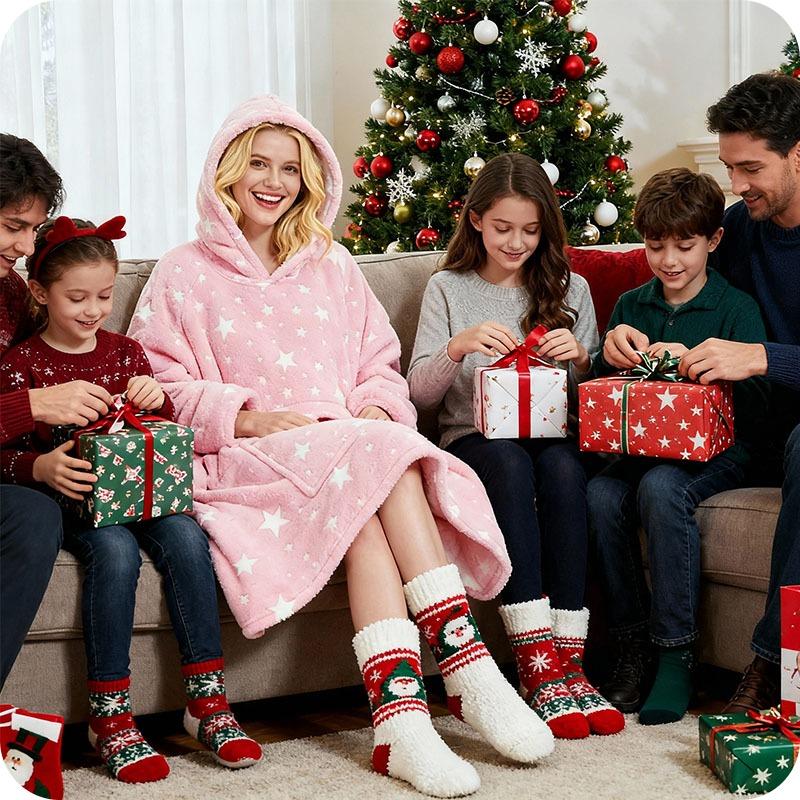 Shiny Blanket Sweatshirt - Stars (pink)