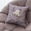 Purple Floral Embossed Style Throw Pillow Covers Pattern Cushion Cover Suitable For Sofa Bedroom Car Pillow Cover