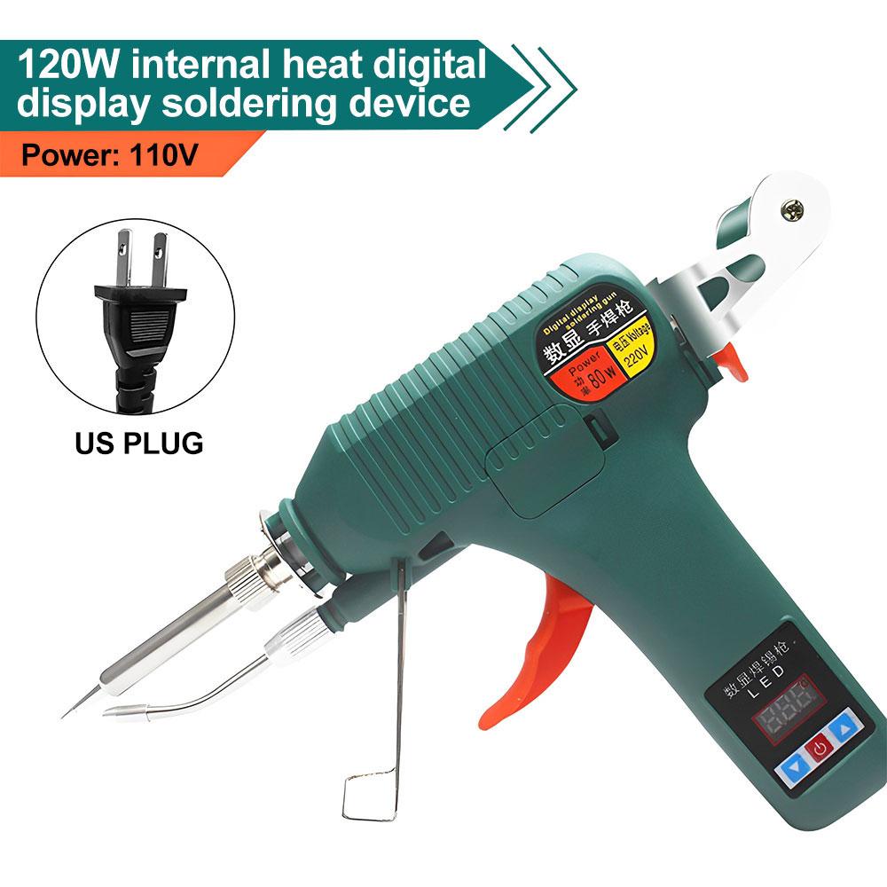 80W 120W Digital Handheld Soldering Gun US 110V/EU 220V Adjustable Temperature Automatic Soldering Gun Soldering Iron