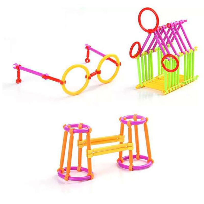 120-240PCS/Set Random Muti-color Assemble Building Rod DIY Design As You Want Creative Construction Game Party Gift Keepsake ZYF