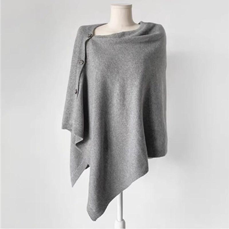 2025 New Style Australian Merino Wool Oblique Cut Cape with Gold Buckle