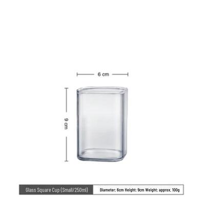 Square Glass Water and Juice Cup Set