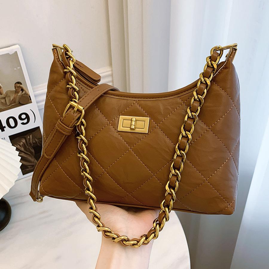 Bag Women's New Diamond Chain Bag Fashionable Versatile Shoulder Messenger Bag