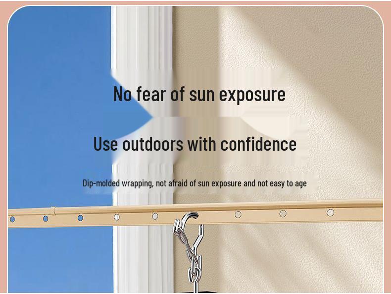Steel Rack Drying Windproof Stainless With 24 Clips Multifunctional Clothes And Sock Hanger