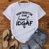 Summer Round Neck Printed Top Fashionable Casual Cute Short Sleeved Women's Pure Cotton T-shirts