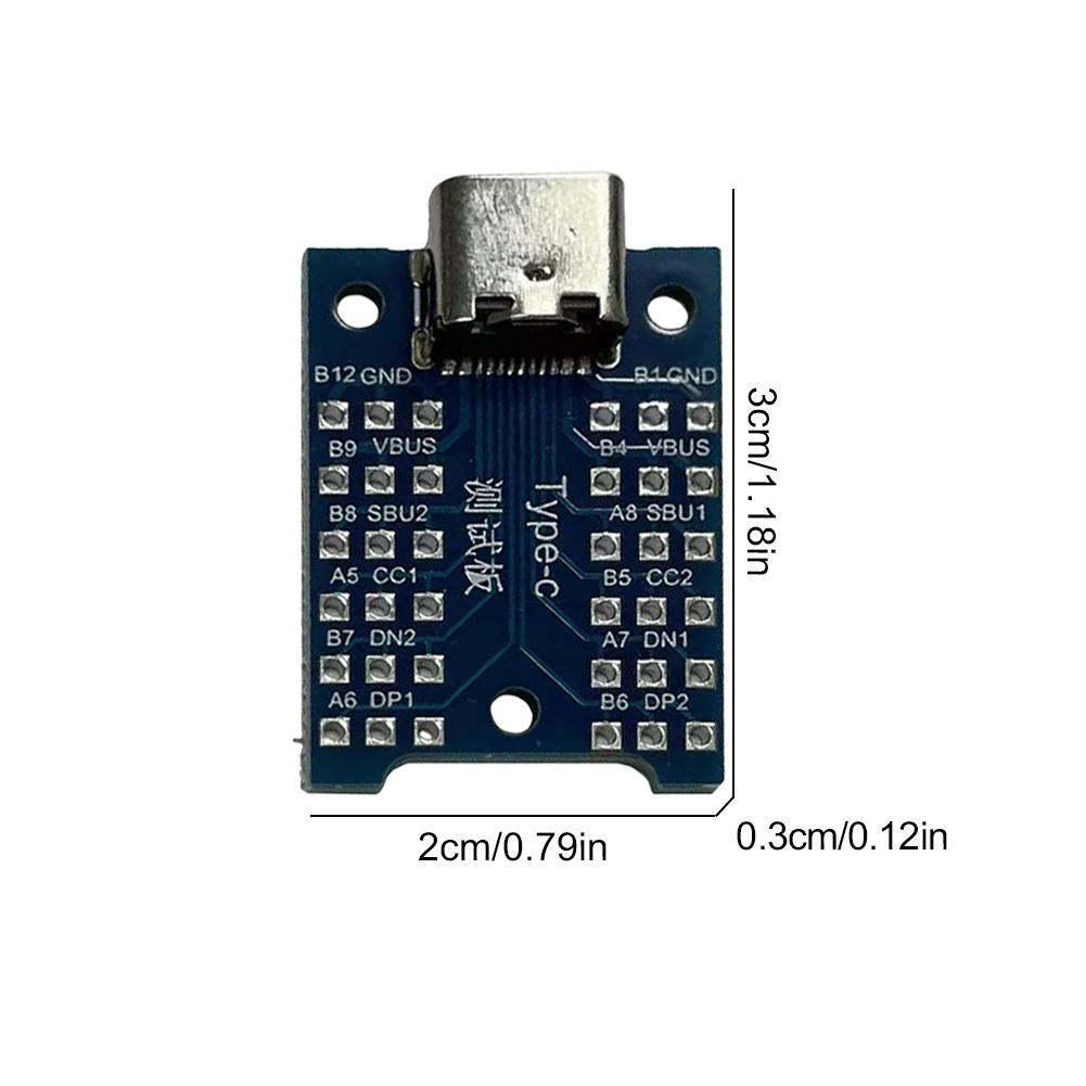 USB 3.1 Type-C Female Adapter Board USB Interface USB Type-C Test Charging Board Type-C USB 3.1 Test PCB Board Adapter Connector
