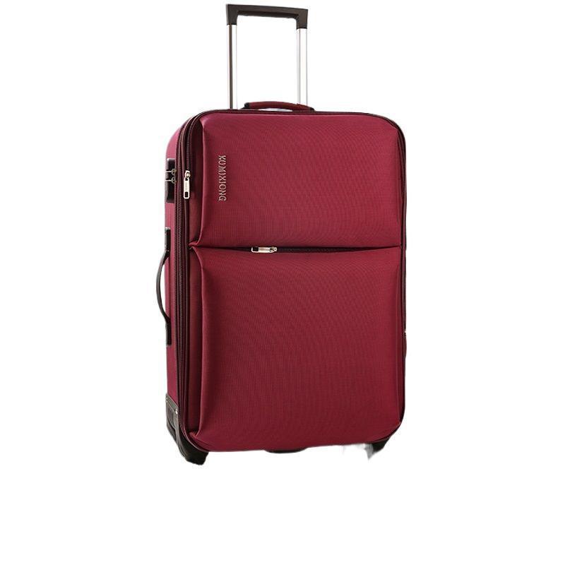 Canvas Large Capacity Carry-On Suitcase with Universal Wheels, Combination Lock, and Durable Trolley for Men and Women