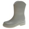Rain shoes women's short tube fashion waterproof shoes flat rubber shoes wear medium tube water boots warm rain boots fashion