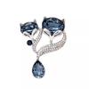 Kristallfuchs-Brosche, High-End Damenmode Tierbrosche, Nischendesign-Brosche