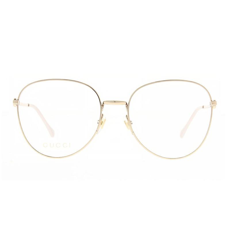 Gucci [Available Prescriptions] Horsebit Series Oval Myopia Glasses Frame Gold Round Optical Frame Women's
