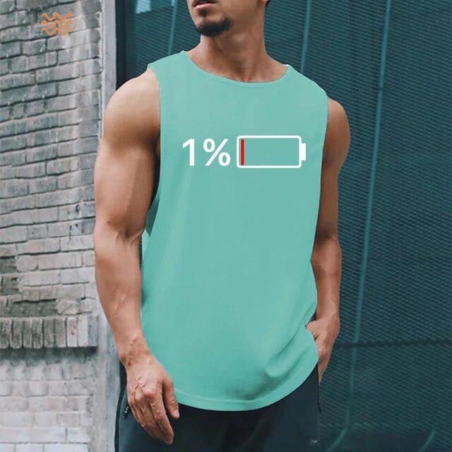 Hot Selling Men's Fitness Sleeveless Top Breathable Quick-drying Sports Vest Gym Muscle Men's Running Solid Color Simple T-shirt
