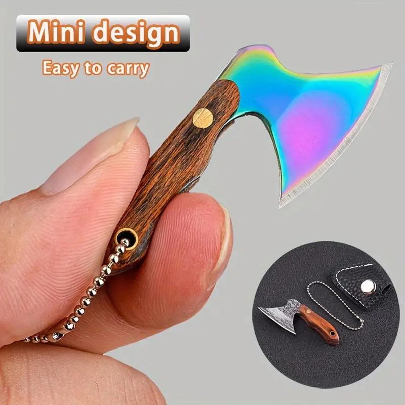 Mini Axe Keychain Box Opener, Parcel Tape Cutter Solid Metal Blade, Portable Daily Package Opener Tool