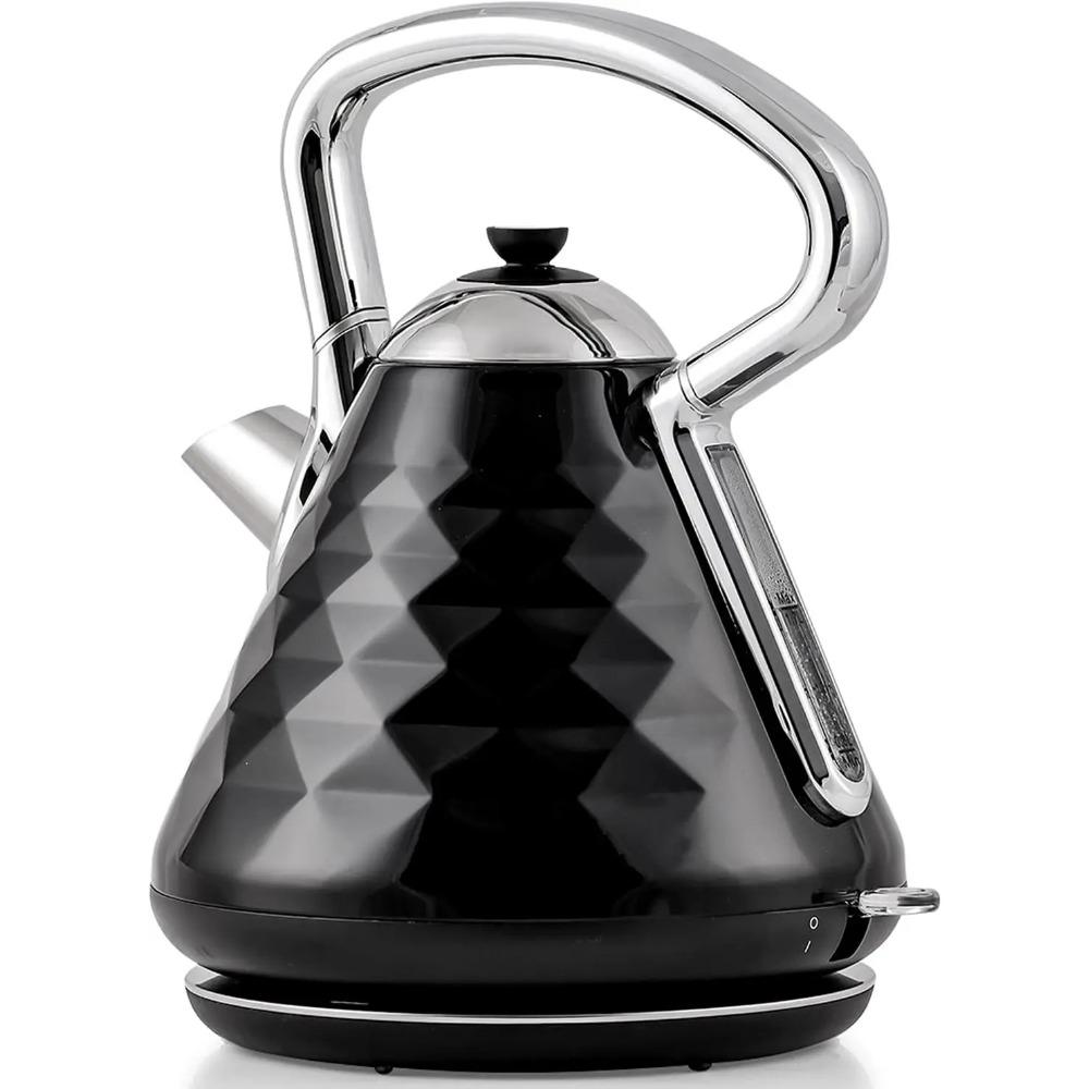 1,7L Wasserkocher, 1500W Schnellkoch-Wasserkocher für Kaffee oder Tee mit BPA-freiem Edelstahl und kabellosem Gehäuse