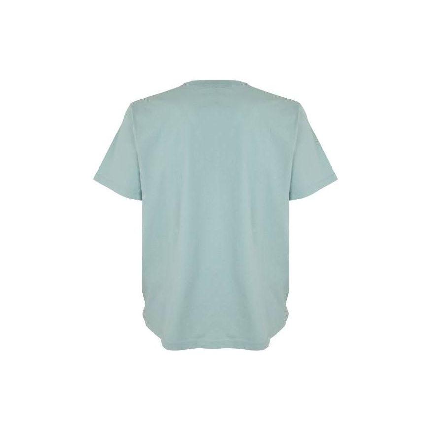 Maison Kitsune SS23 Fox Embroidered Crew Neck Short Sleeve T-Shirt Men Tops Light-Blue KM00102KJ0008-P429