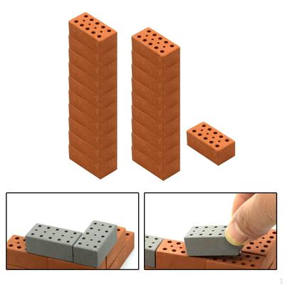 20 Pcs Bricks Model Brick Building Set Miniature Figurine Landscaping Accessories DIY
