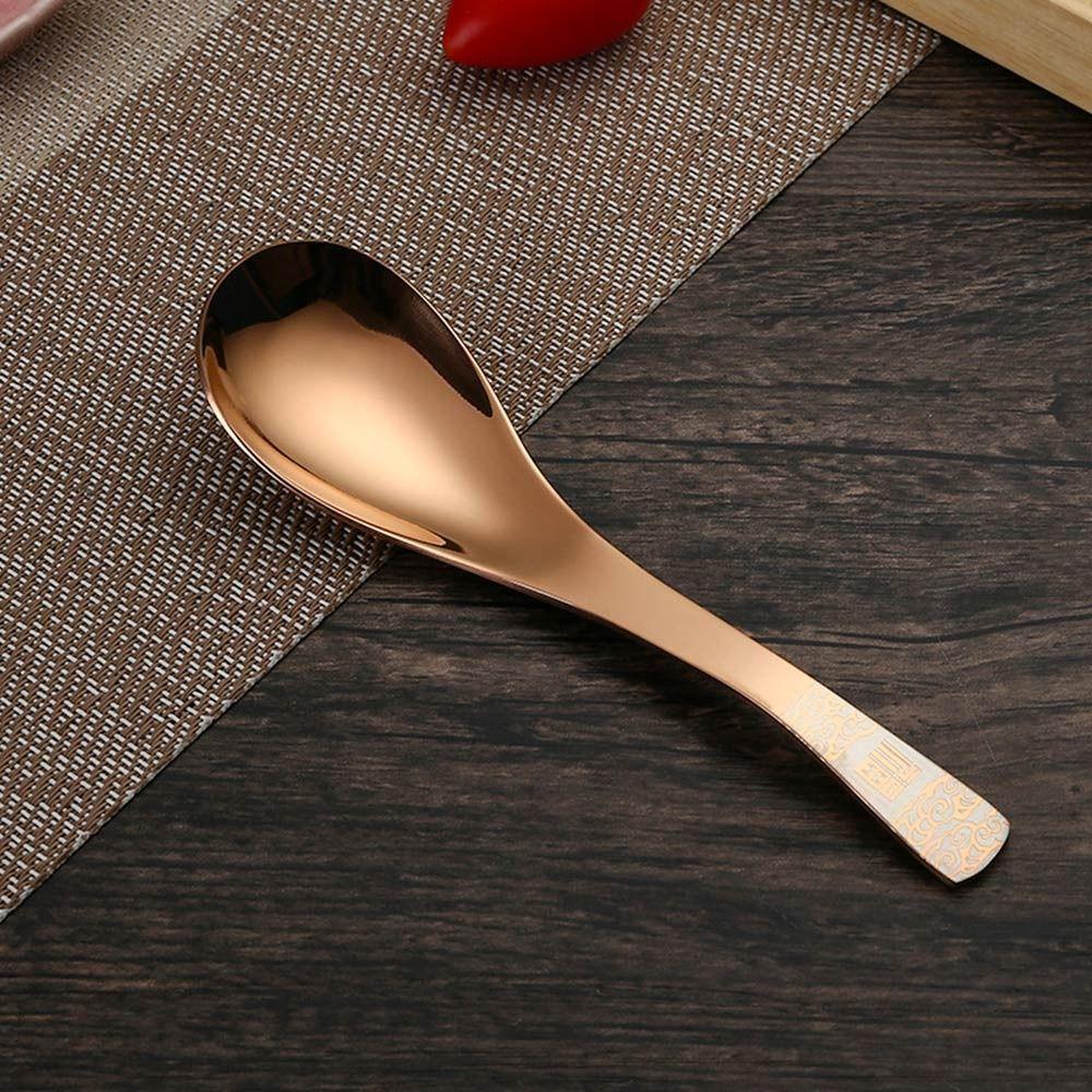 

Chinese Style Stirring Spoon Auspicious Clouds Pattern Dessert Spoon New Flatware Tableware рожевий колір золота