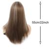Handgewebte, synthetische Perücke aus Spitze in gemischten Farben mit geradem Stirnband für Frauen, einfach zu tragen für alltägliche Zusammenkünfte