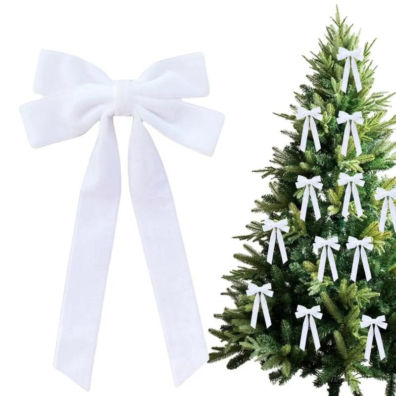 10 Buc Arcuri de Brad de Crăciun din Catifea Roșie - Arcuri Festive din Panglică pentru Coronițe de Sărbători, Decorațiuni și Artizanat Rustic Finisaj Lucios