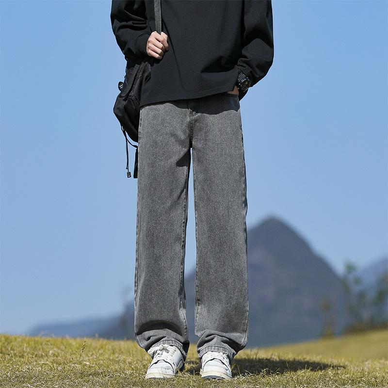 Černé džíny Pánské Letní Nové Ležérní Kalhoty Všestranné Volné Rovné Kalhoty