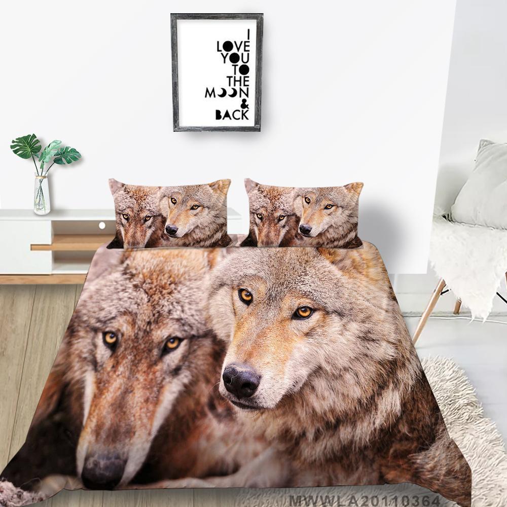 2023 neue Stil Doppel Größe Hause Bettwäsche 3D Wolf Druck Bettwäsche Abdeckung Anzug Einzigartiges Design Modische Bettwäsche Abdeckung Set Bettwäsche Abdeckung