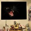 1pc Black Cat Art Theme Tapestry Colorful Hippie Psychedelic Bedroom Dorm Decor Aesthetic