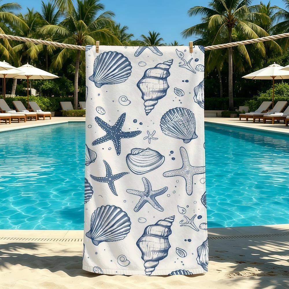 Fashion Towel For Outdoor Camping Beach Towel Super Ocean Absorbent Quick-Drying Summer Shells Towel