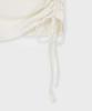 FALLETT Asymmetrical Shirred Top Ivory