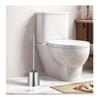 SUS304 Brushed SUS304 Stainless Steel Toilet Brush Silicone Toilet Bowl Brush Cleaning Brush Caddy Silver