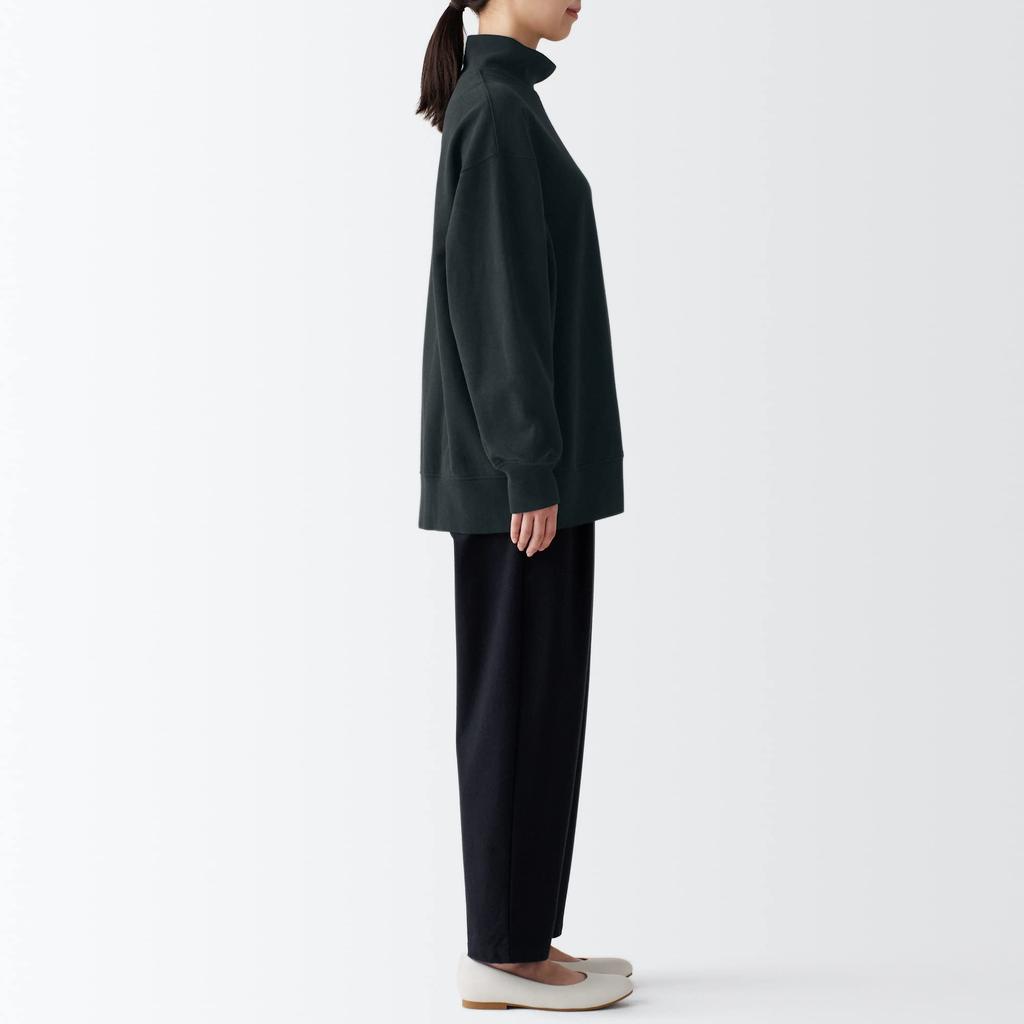 MUJI Women's Yak Blend Turtleneck Sweatshirt BBT47A2A Black Free Size