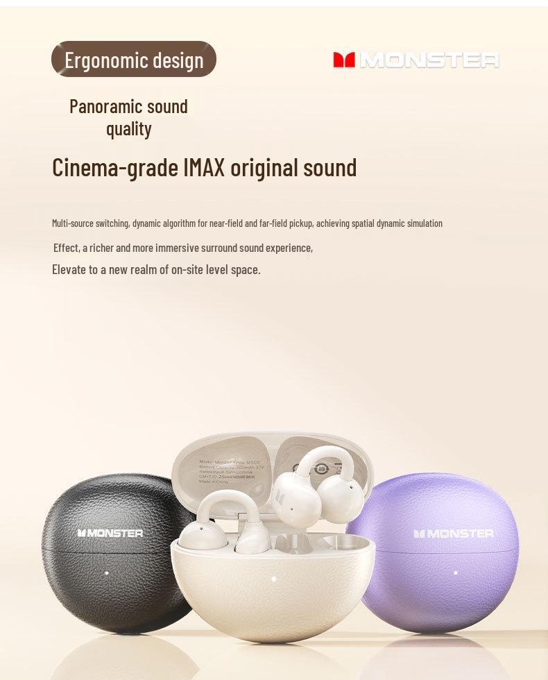 Applicable MONSTER M800 Wireless Bluetooth Noise-Cancelling Open-Ear Stereo Ear Clip Headphones
