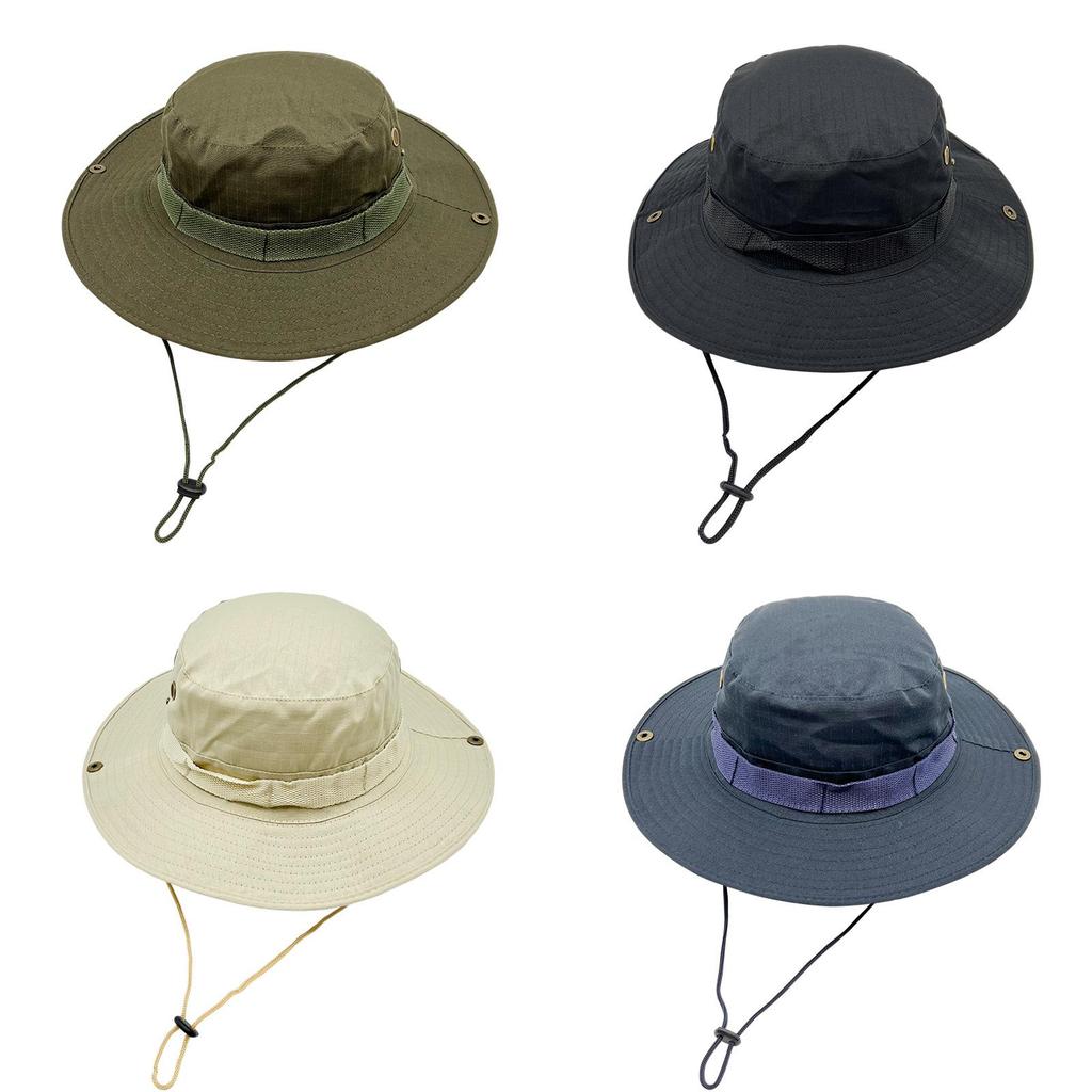 Tactical Sun Hat Olive Green  Flat Top Uv Protect Breathable Outdoor Fishing