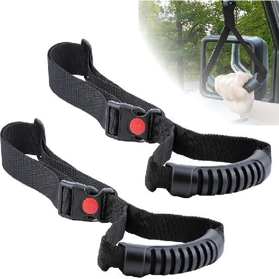 2 PCS Car Adjustable Grab Handles, Car Handle Assist, Safety Handle Portable Vehicle Support Grab Bar For Trucks, SUVs, Jeeps, Vans, Cars And ATVs