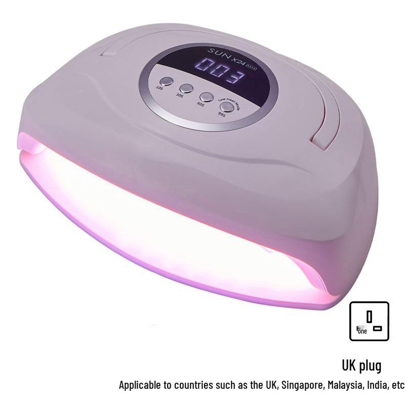 380W High Power UV Nail Lamp with Handle - Quick Dry & Red Light Phototherapy