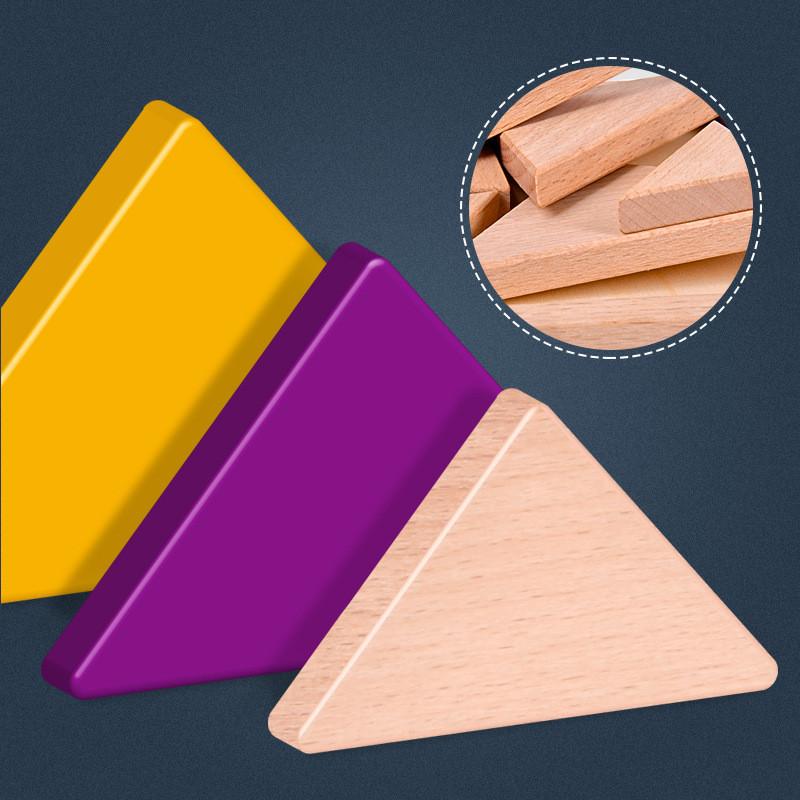 Wooden Puzzle Toy For Kids With Diy Flat Blocks For Educational Play